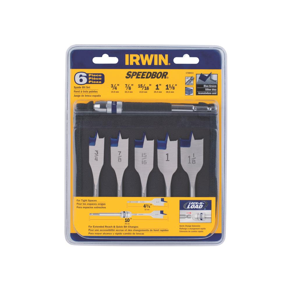 

Irwin Short Spade Bit Set (6 Piece)
