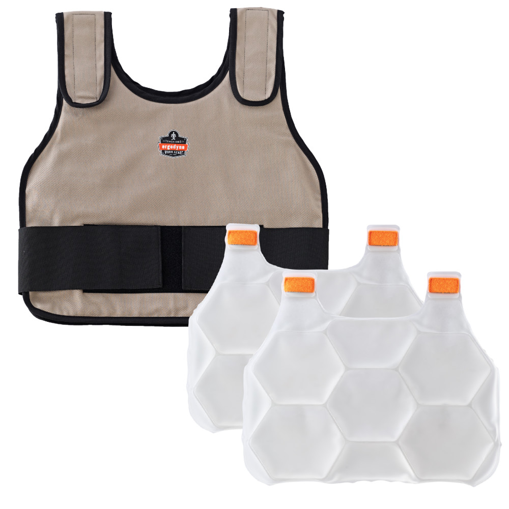 

Ergodyne Chill Its 6230 Cooling Vest with Packs Khaki L/XL