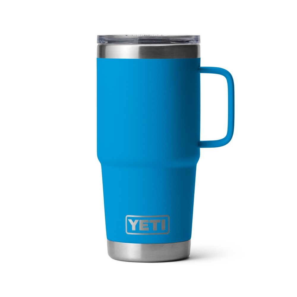 Strong Yeti Yeti 20oz Rambler Travel Mug with Strongholder Lid Big Wave Blue ...