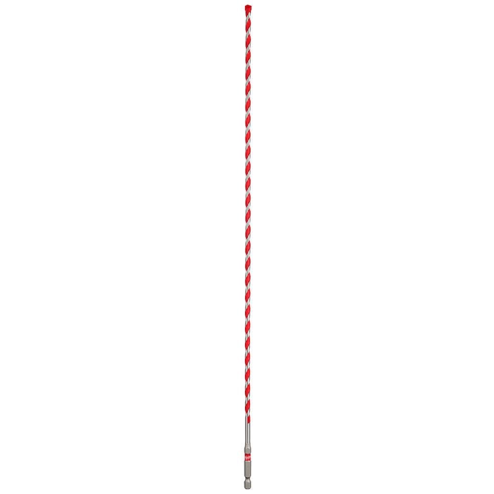 Milwaukee SHOCKWAVE Impact Duty Carbide Hammer Drill Bit, 1/4 x 16 x 18in