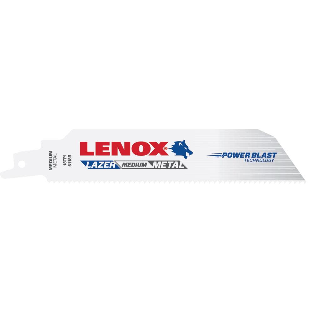 

Lenox Reciprocating Saw Blade B6118R 6" X 1" X .035" X 18 TPI 25pk