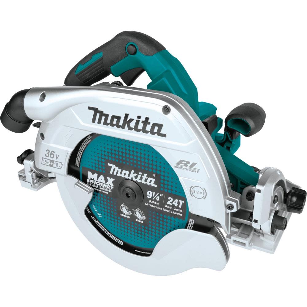 Makita XSH10Z 18V X2 LXT Lithium-Ion (36V) Brushless Cordless 9-1/4 inch Circular Saw, Guide Rail Compatible Base, AWS Capable (Tool Only)