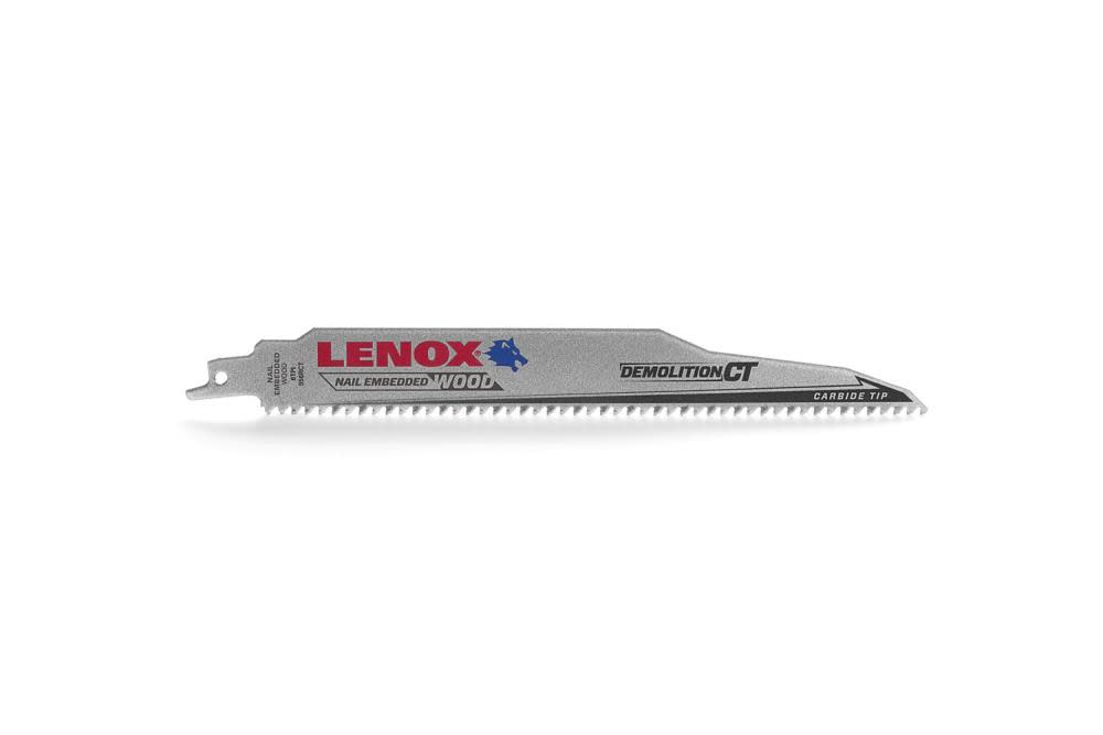 Lenox Reciprocating Saw Blades Demolition CT 9" 6 TPI Wood/Nail Embedded Cutting 3pk