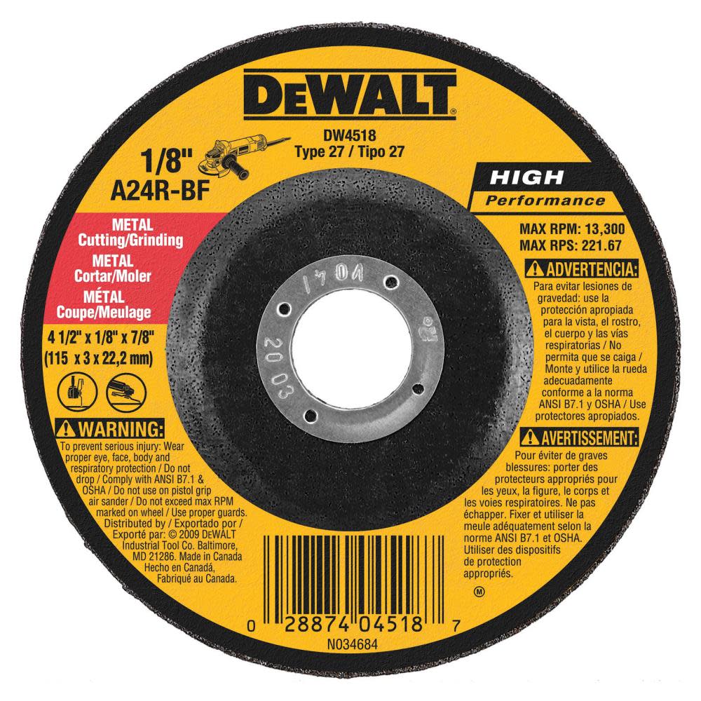 

DEWALT 4-in x 1/8-in x 7/8-in Metal Wheel