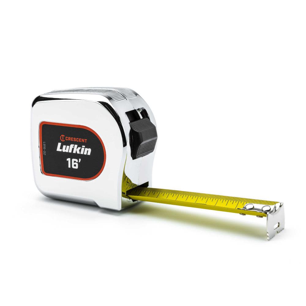 

Crescent Lufkin Tape Measure Chrome Case Yellow Clad 1" x 16'
