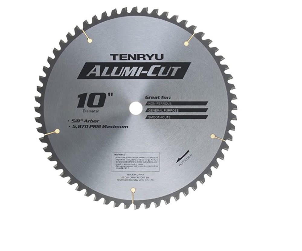 

Tenryu 10" x 80T x 5/8" Arbor Alumi-Cut Table/Miter Saw Blade
