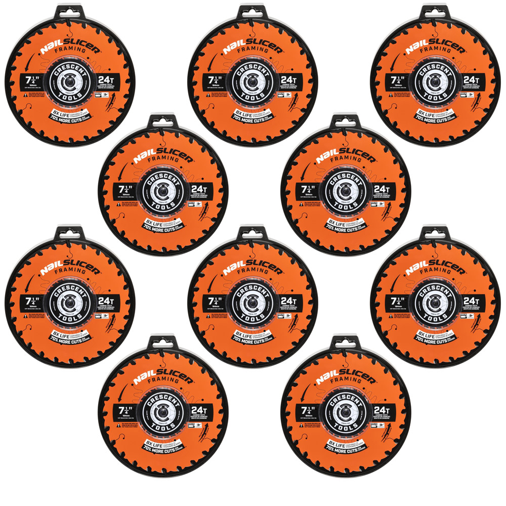 

Crescent NailSlicer Framing Circular Saw Blade 7 1/4" 24T 10pk
