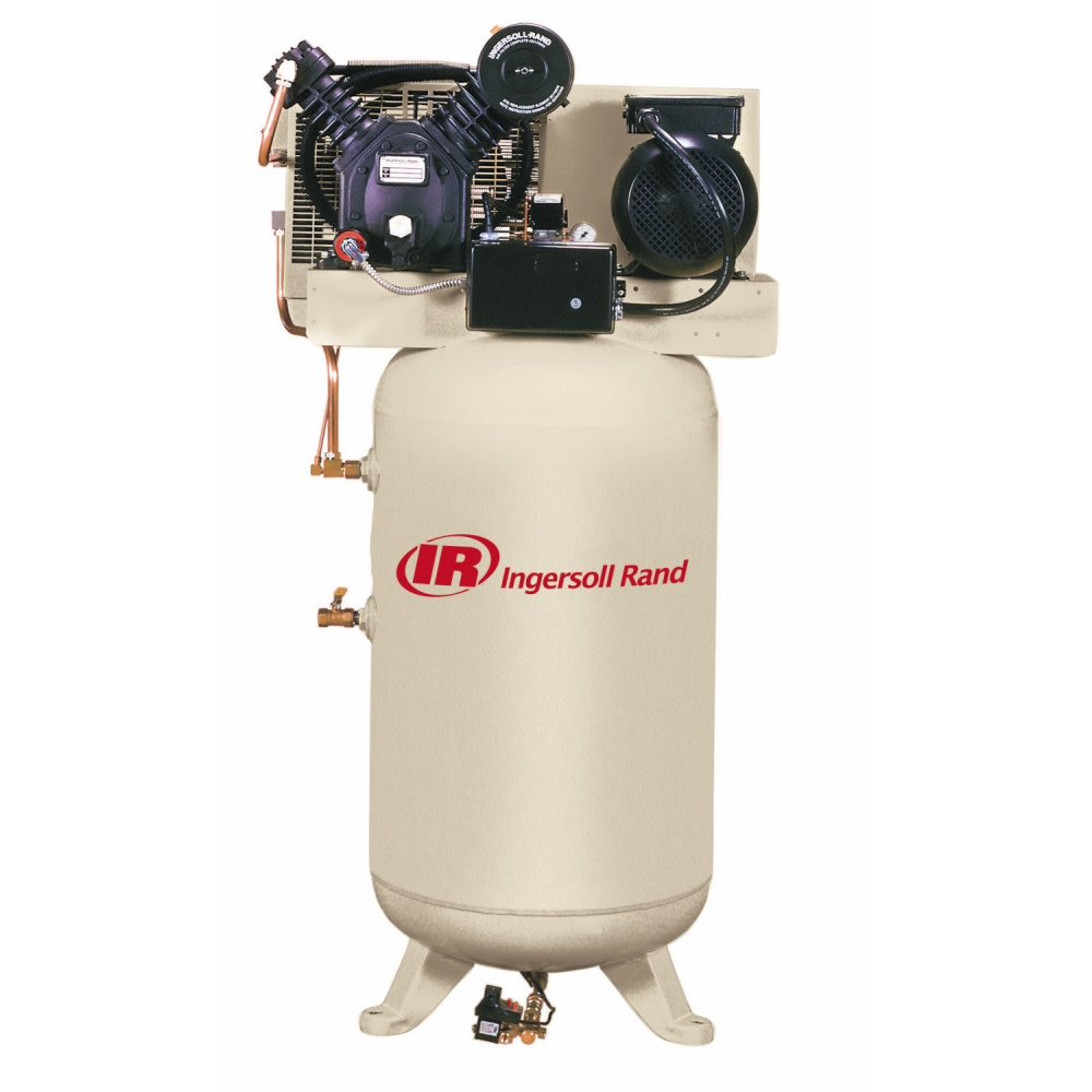 

Ingersoll Rand 7.5 HP 80 gal 230 V 1 Ph Vertical Air Compressor