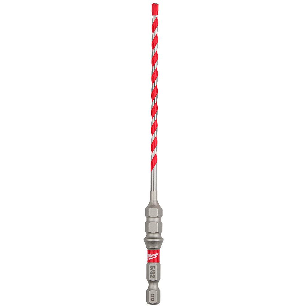 Milwaukee 5/32inch x 6inch SHOCKWAVE Carbide Hammer Drill Bit for Concrete Screws