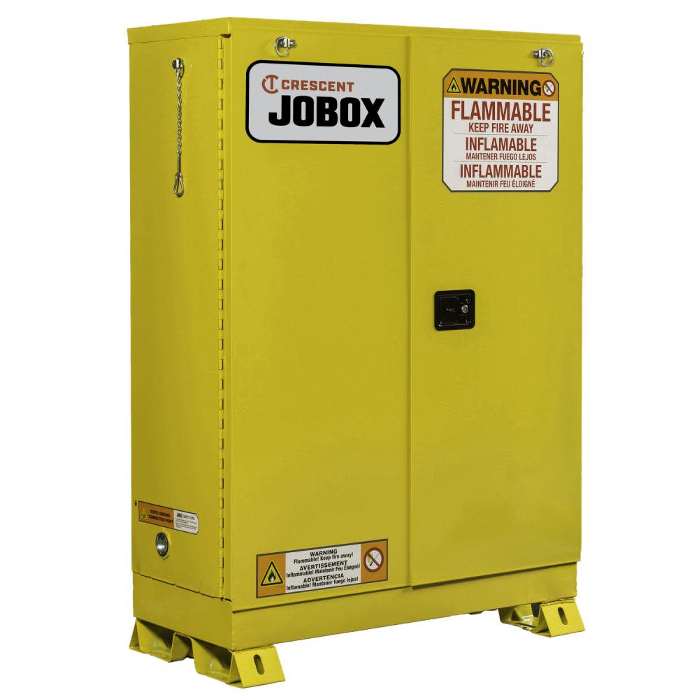 

Crescent JOBOX 45 Gallon Flammable Self Closing Safety Cabinet - Yellow