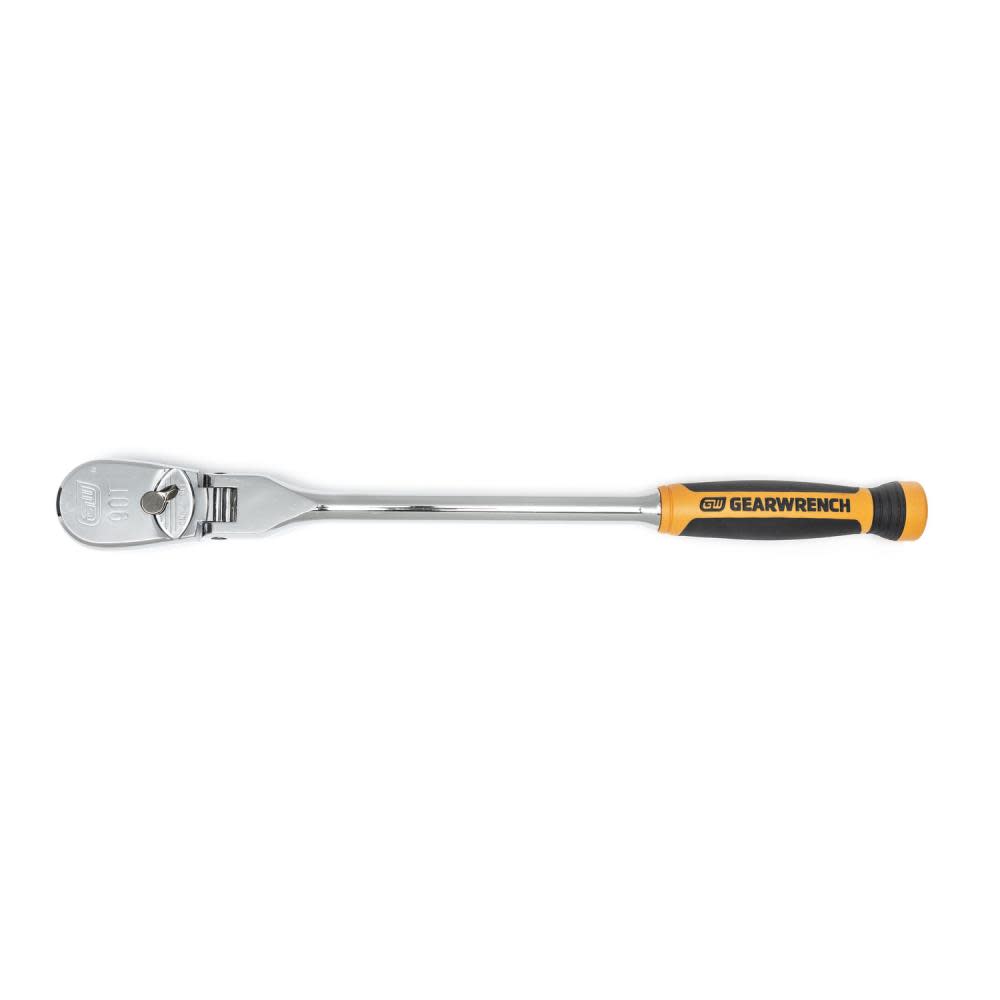 

GEARWRENCH 1/2" Drive 90 Tooth Dual Material Flex Head Teardrop Ratchet - 17"