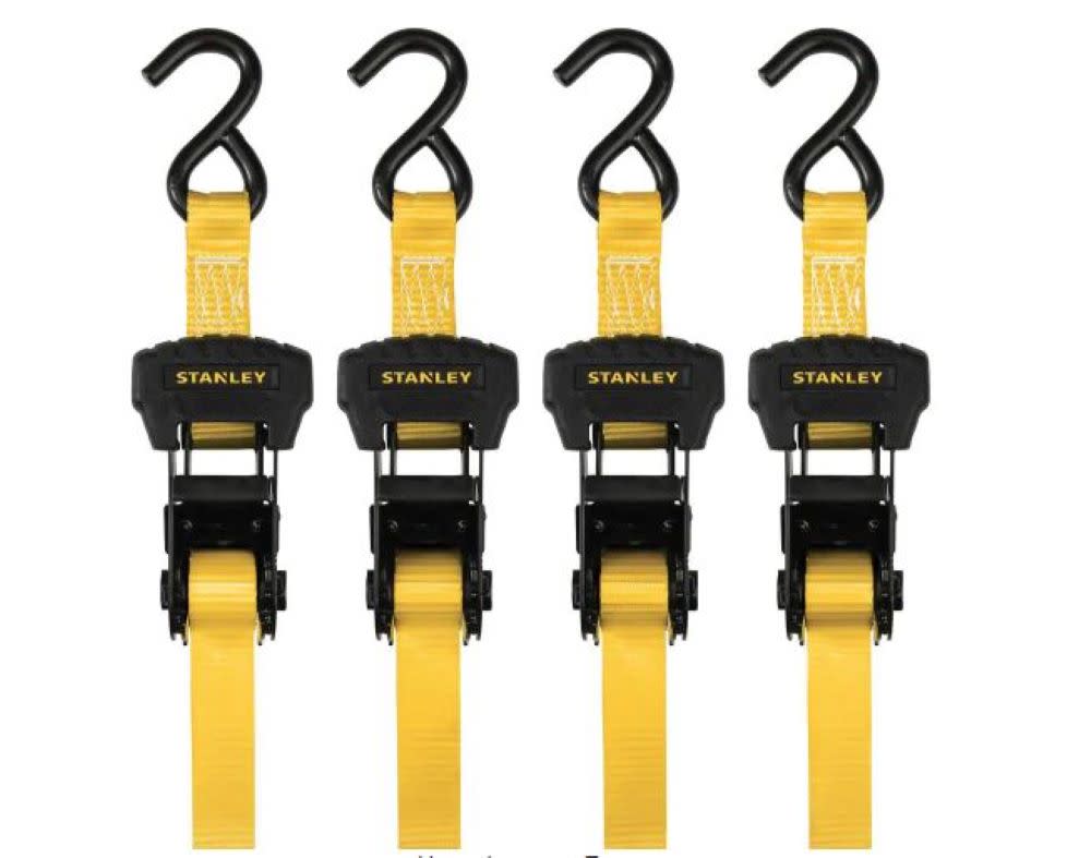 

Stanley Ratchet Straps 1.25" X 16' 3000lbs 4pk