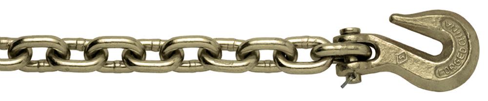 

SCC 3/8 In. Grade 70 Transport Binder Chain Clevis Grab Hook Each End 20 Ft. 6600 Lbs. WLL