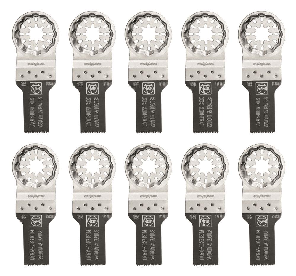 

Fein StarLock E-Cut 183 Long-Life Saw Blade with Bi Metal Teeth for All Woods Plasterboard and Plastic Materials