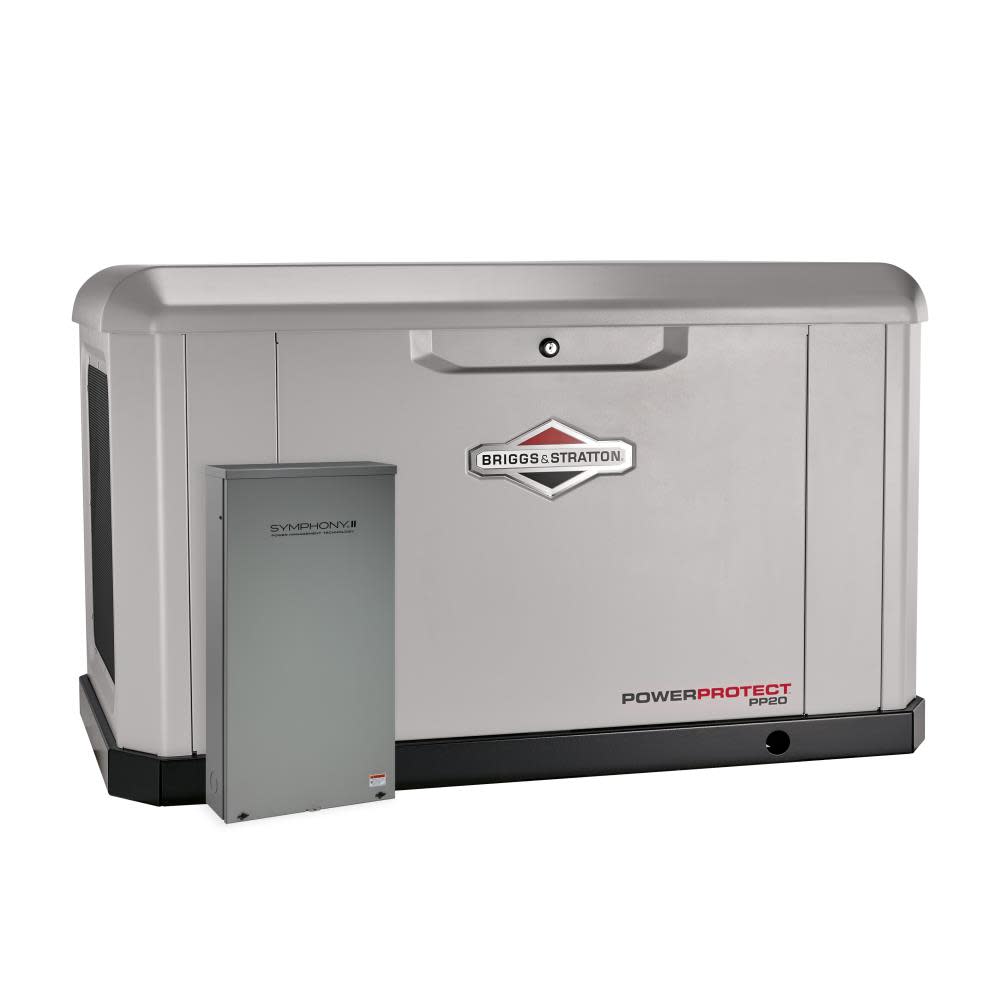 

Briggs and Stratton PowerProtect Standby Generator with Automatic Transfer Switch 20000 Watt (LP/NG)