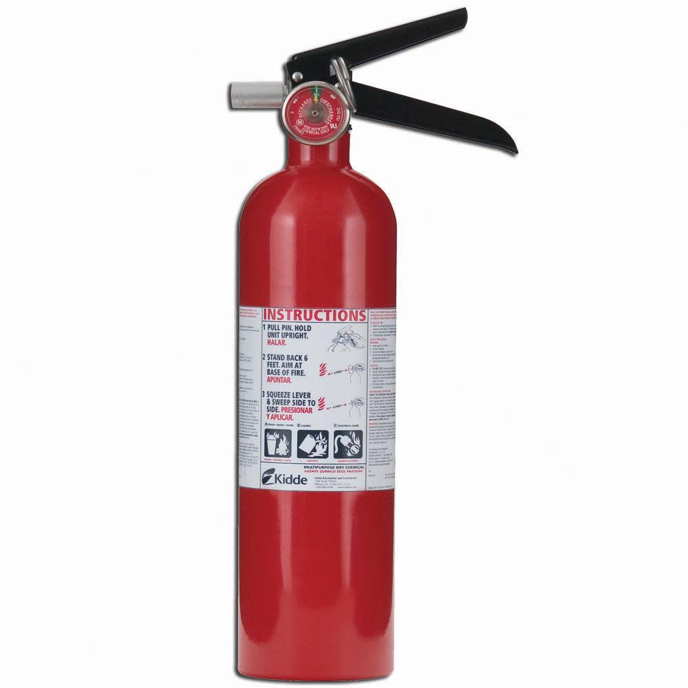 

Kidde Rechargeable Aluminum ABC 2.5lb Extinguisher