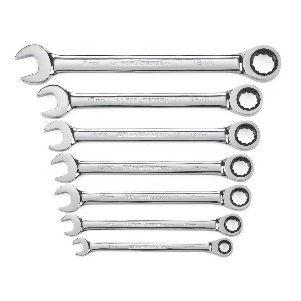 

GEARWRENCH Combination Ratcheting Wrench Set 7 Pc. Metric
