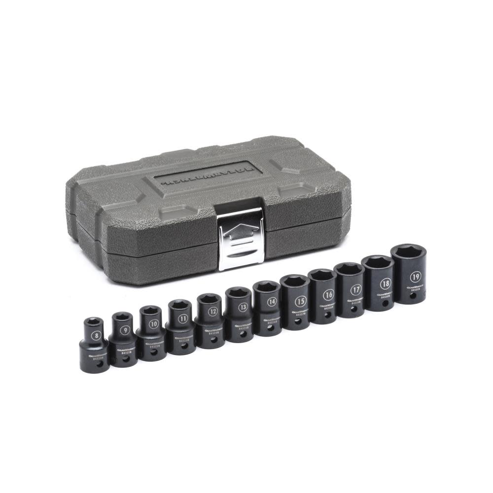 

GEARWRENCH 12 Pc 1/2" Drive 6 Point Standard Impact Metric Socket Set