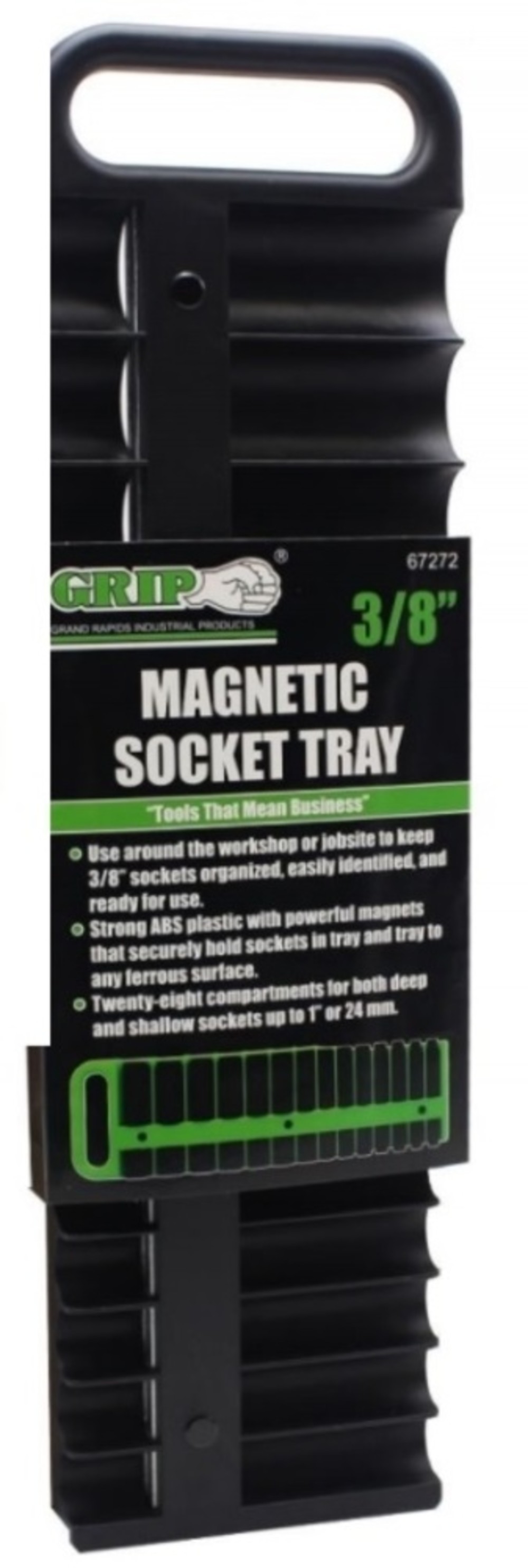 

Grip On Tools 3/8" Magnetic Socket Tray