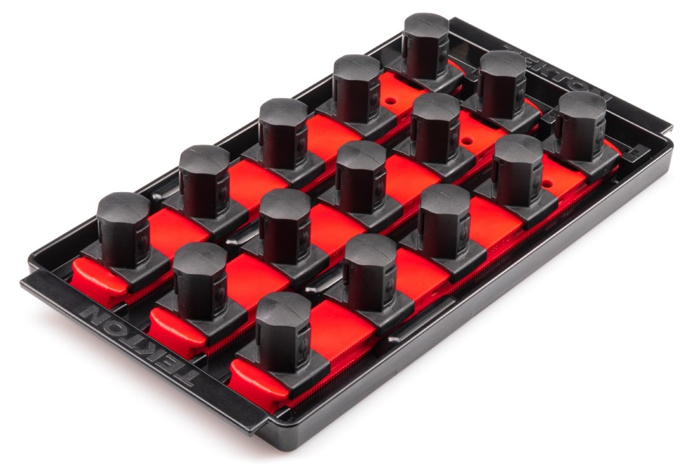 Tekton 15 Slot Universal Socket Organizer for 3/4 Inch Drive Sockets and Bit Sockets, Red OST35115 - Acme Tools Tekton 15 Slot Universal Socket Organizer for 3/4 Inch Drive Sockets and Bit Sockets, Red OST35115 - Acme Tools