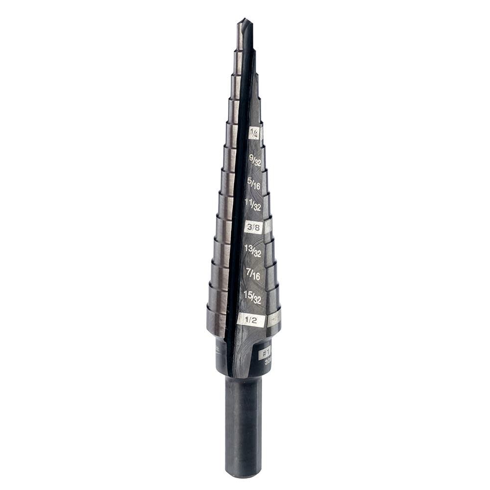 

Milwaukee #1 Step Drill Bit 1/8 in. - 1/2 in. x 1/32 in.