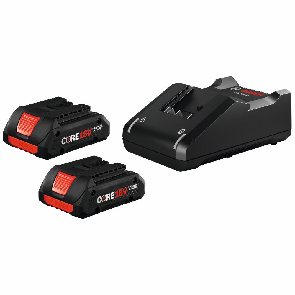 Bosch 18V CORE18V Starter Kit with (2) CORE18V 4.0 Ah Compact Batteries