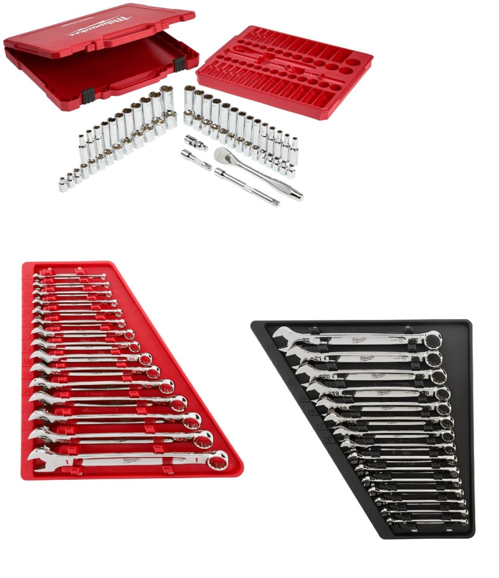 

Milwaukee Ratchet Socket Combo Wrench Set 86pc Bundle