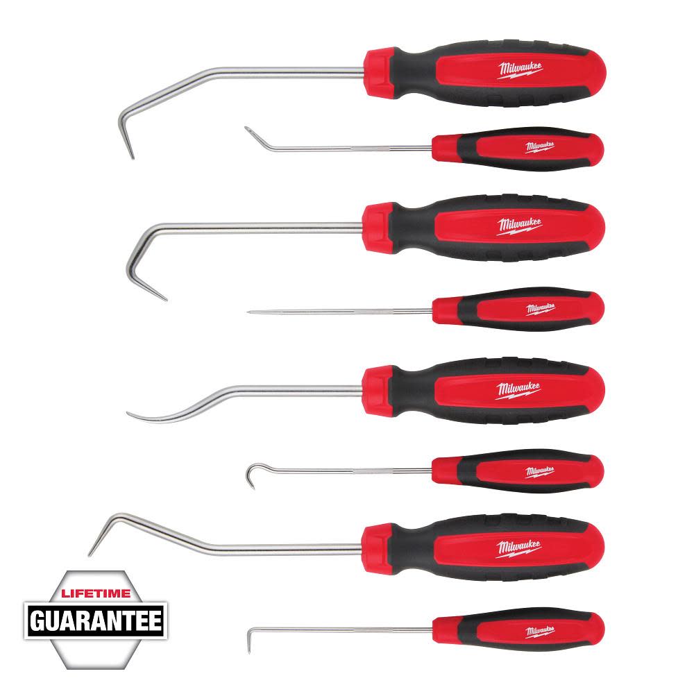 thumbnail interactive-video image 1 of Milwaukee 48-22-9218 8-Piece Hook & Pick Set – Durable Metal Core For Easy Grip 1 of 6