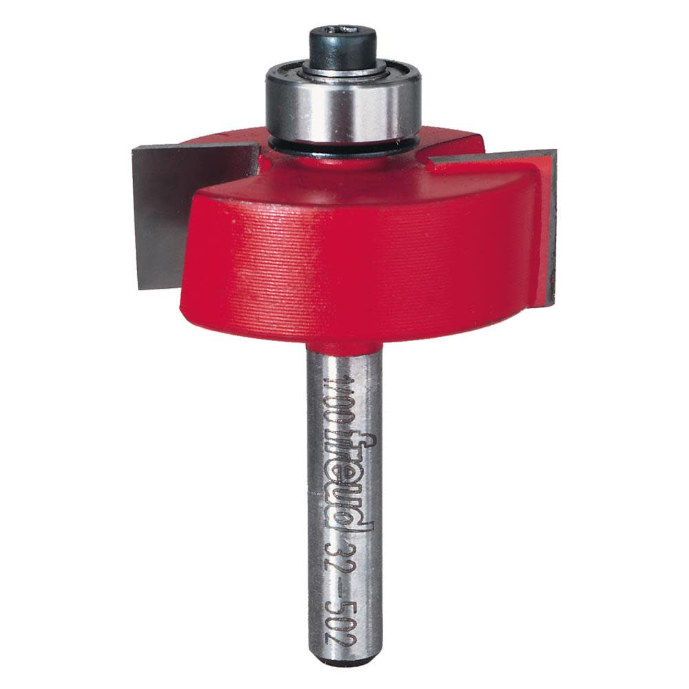 

Freud 5/16 In. 3/8 In. 7/16 In. 1/2 In. Depth Rabbeting Bit Set with Interchangeable Bearings with 1/4 In. Shank