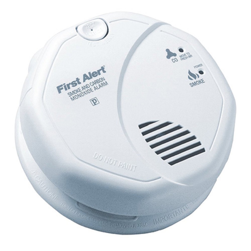 

Hardwired Photoelectric Smoke and Carbon Monoxide Alarm with Battery Backup