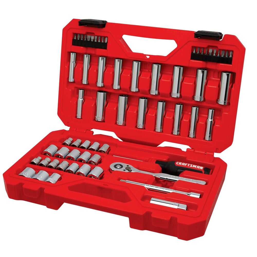 CRAFTSMAN 3/8-in Drive Low Profile Mechanics Tool Set, 61pc