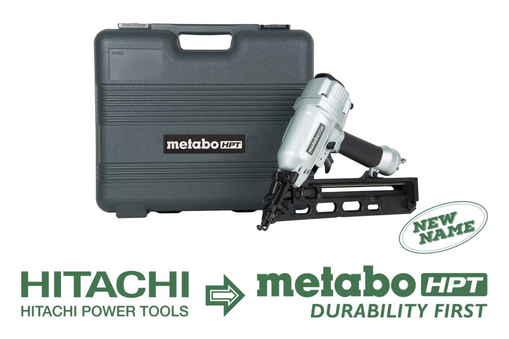 Hitachi 15 gauge angle Finish nailer NT65MA4 nail gun with air duster & case 