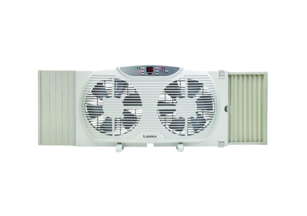 

Lasko Twin Window Fan 10.23" H X 9" D 3 Speed Electronically Reversible