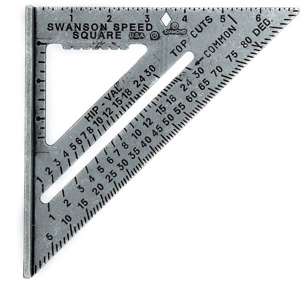 Swanson Tool Speed Square with Black Markings Blue Book