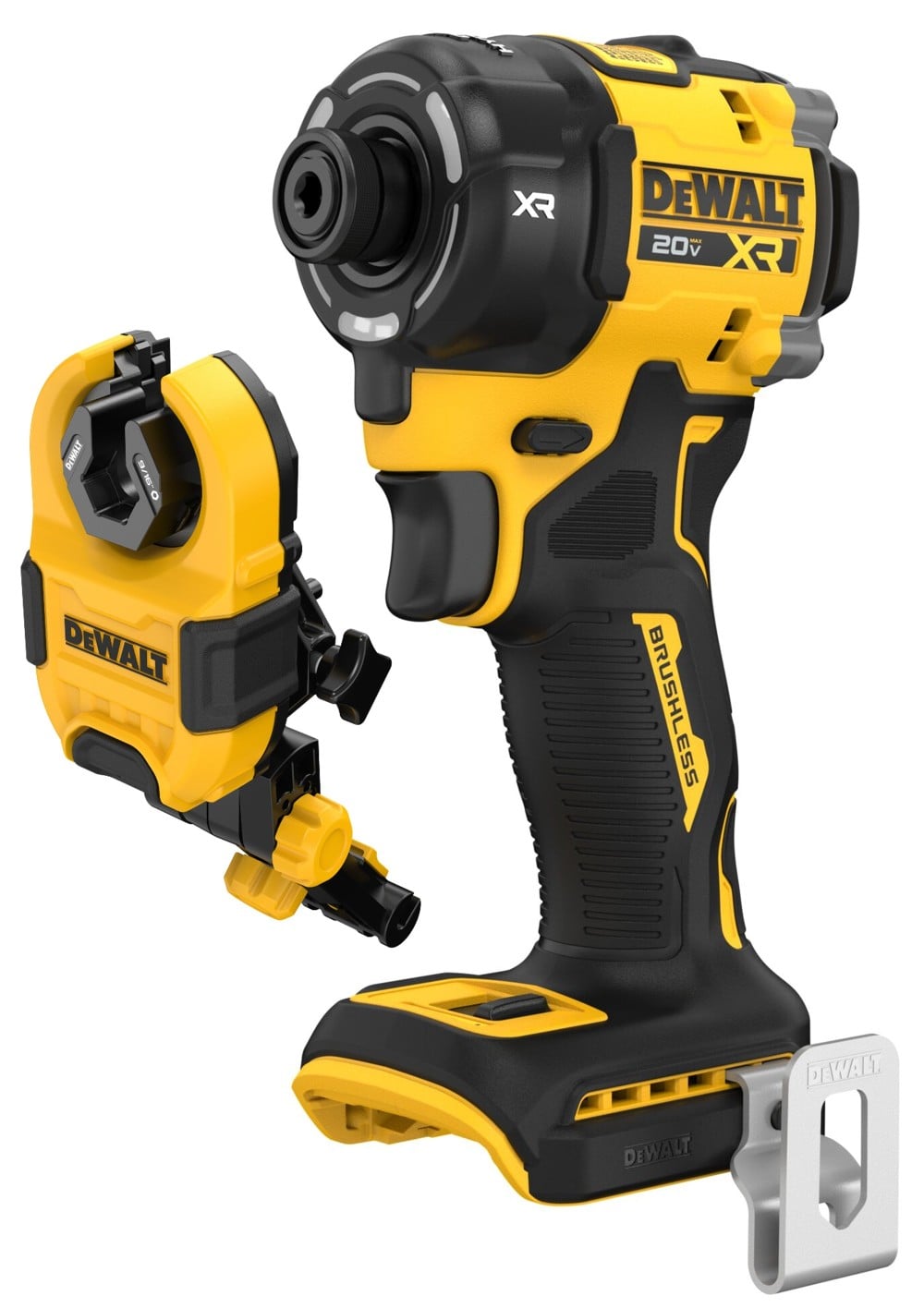 View DEWALT 20V MAX* XR 1/4 Inch Quiet Hydraulic Impact Driver (Bare Tool) & Nut Runner Attachment Bundle