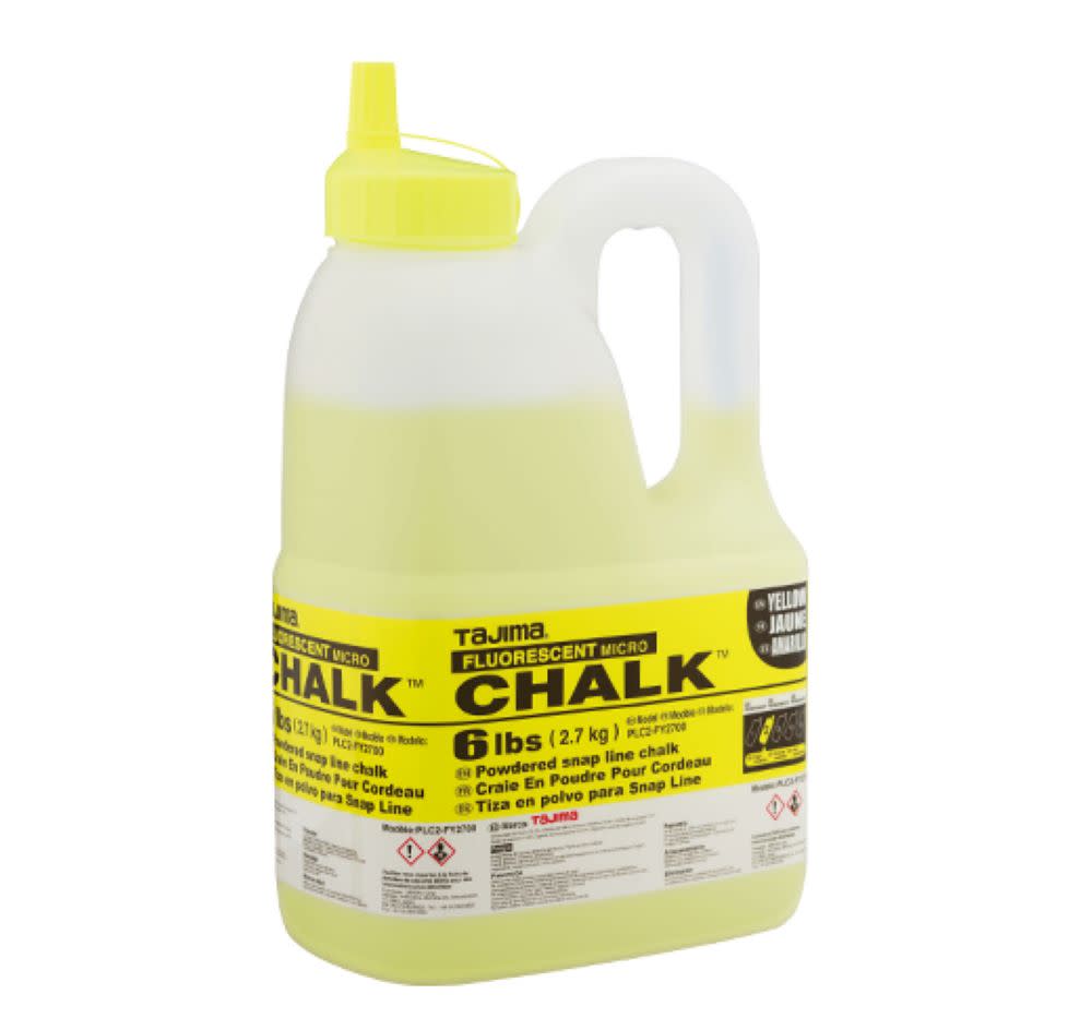 Tajima Micro Chalk Powdered Snap Line Chalk Fluorescent Yellow 6 lbs