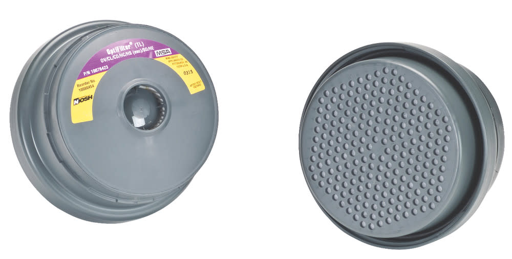 

MSA Safety Works Cartridge type OV/CL/CD/HC/HS/SD/HE/HF for OptimAir TL Powered Respirator 6pk