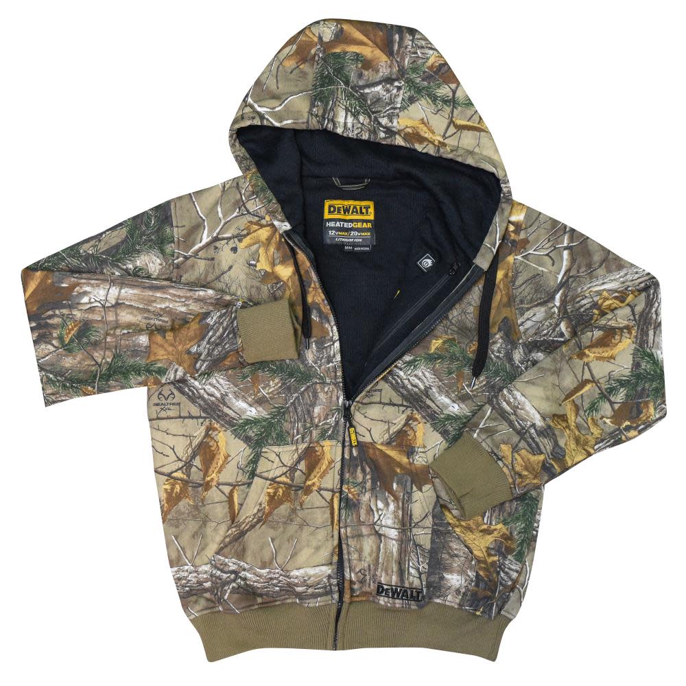 Large Camouflage DEWALT DCHJ074D1-L Realtree Xtra️ Camouflage Heated Hoodie