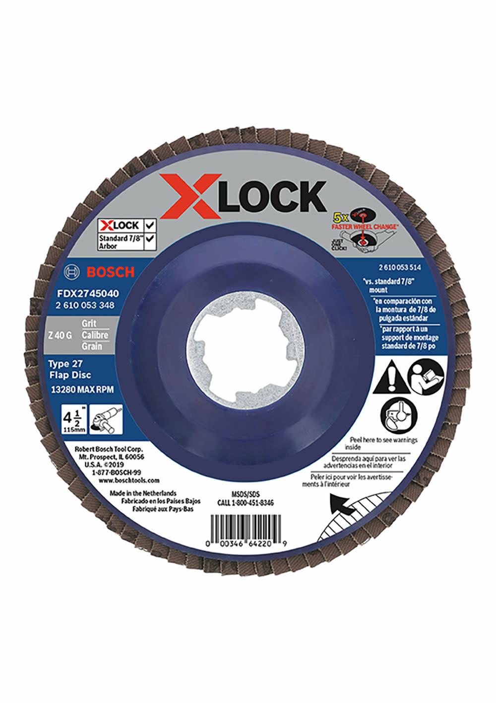 

Bosch X-Lock Flap Discs 4-1/2" - 40 Grit