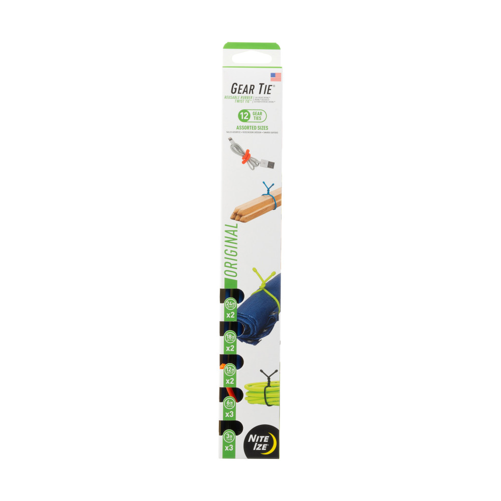 

Nite Ize Gear Tie Reusable Rubber Twist Tie Assortment 12pk