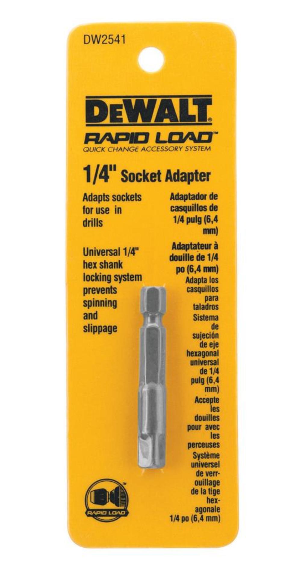 

DEWALT Hardened Steel Rapid Load 1/4 In. Socket Adapter