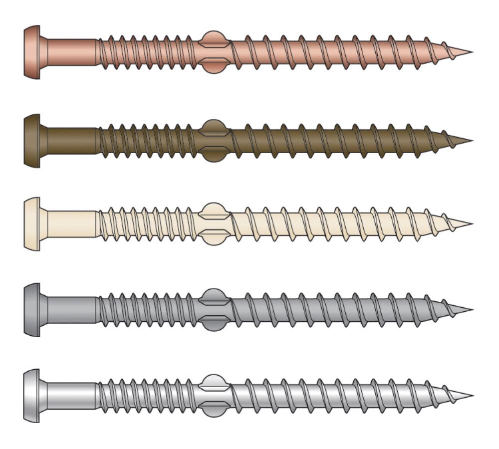 

Quikdrive 2-1/2 In. Composi-Lok Deck Gray Screws