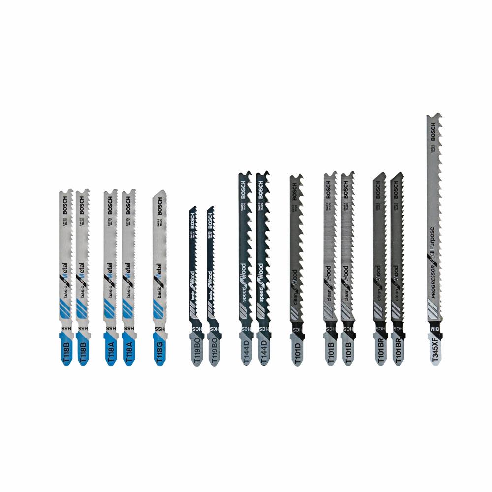 

Bosch Jig Saw Blade Set 15pc T Shank Wood and Metal Cutting