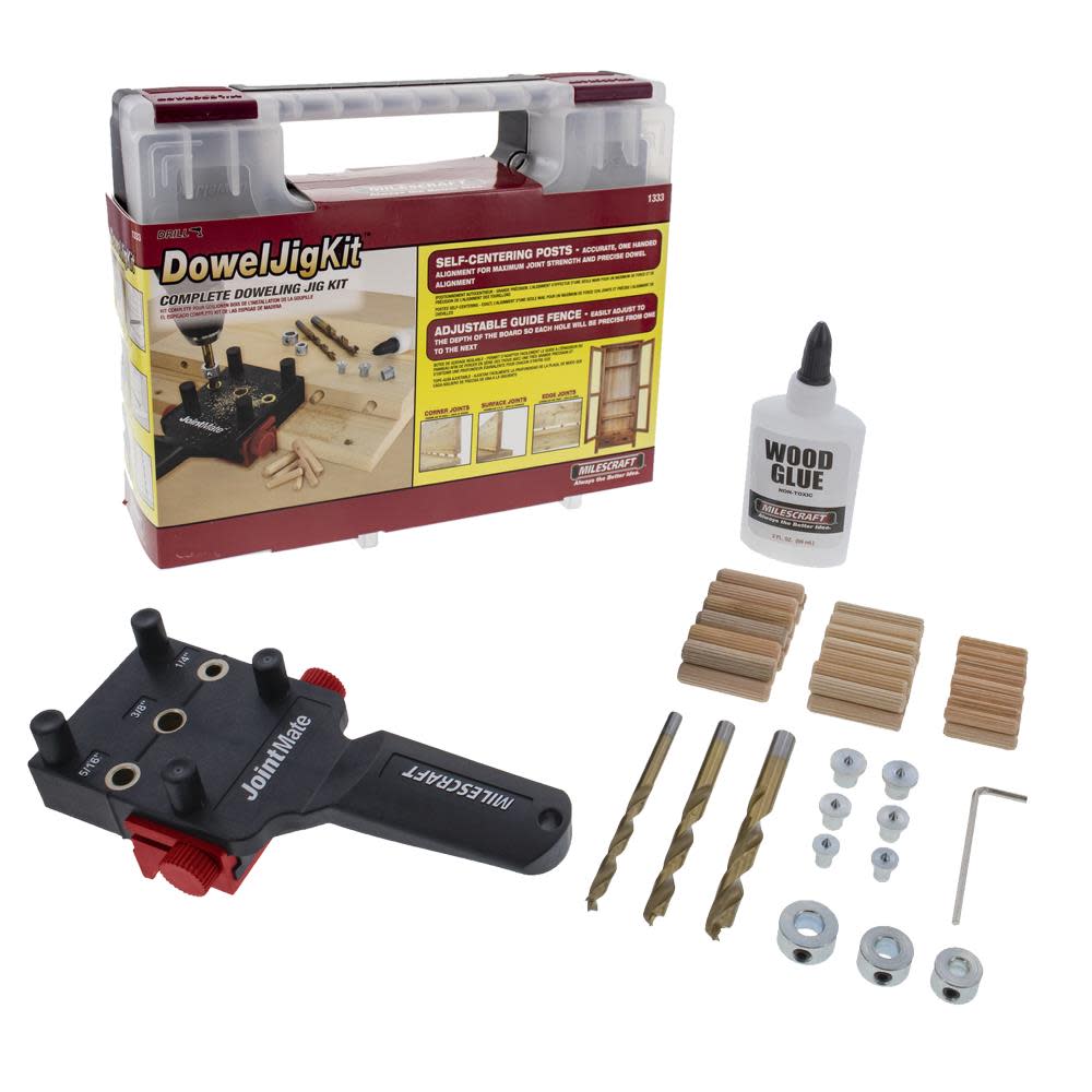 Milescraft Dowel Jig Kit 1/4in 5/16in 3/8in 1333 Acme Tools
