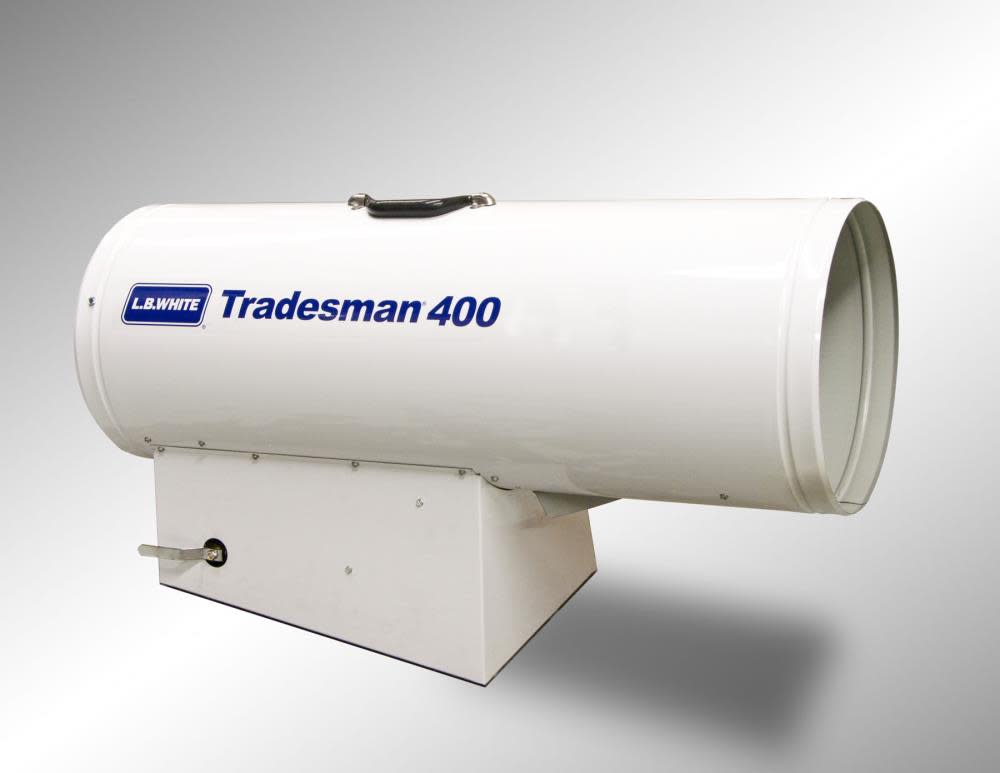 

LB White Tradesman Forced Air Open Flame LP 400K BTU heater