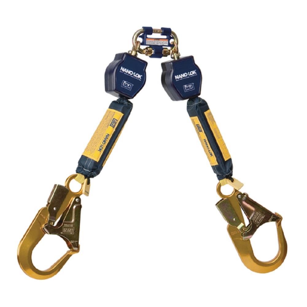 Nano-Lok 6 Ft. Twin-Leg Quick Connect Self Retracting Lifeline - 3101277 - By Brand  sku 3101277