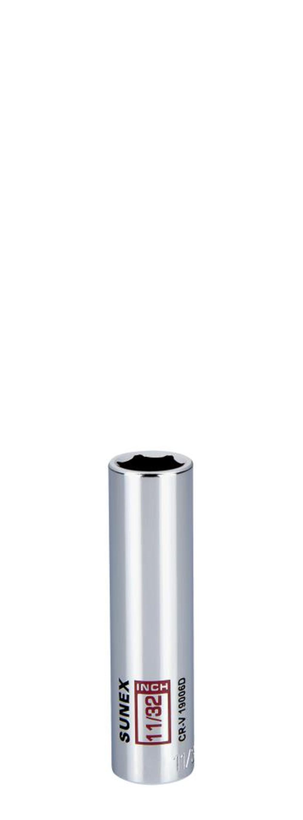 11/32 In. 1/4 In. Drive, Deep Chrome Socket