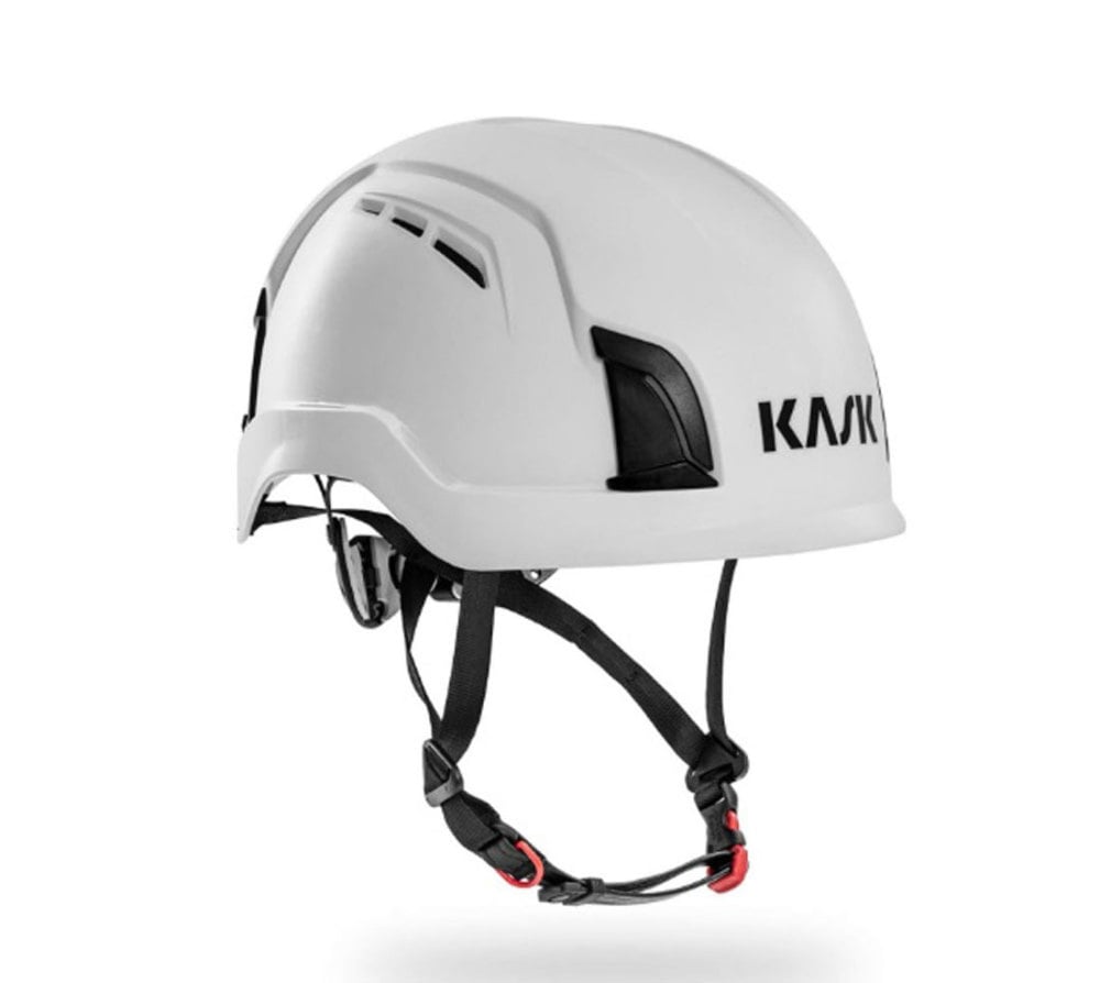 Kask Helmet Work White Chin Helmet Protection Construction Ventilated Adjustable 