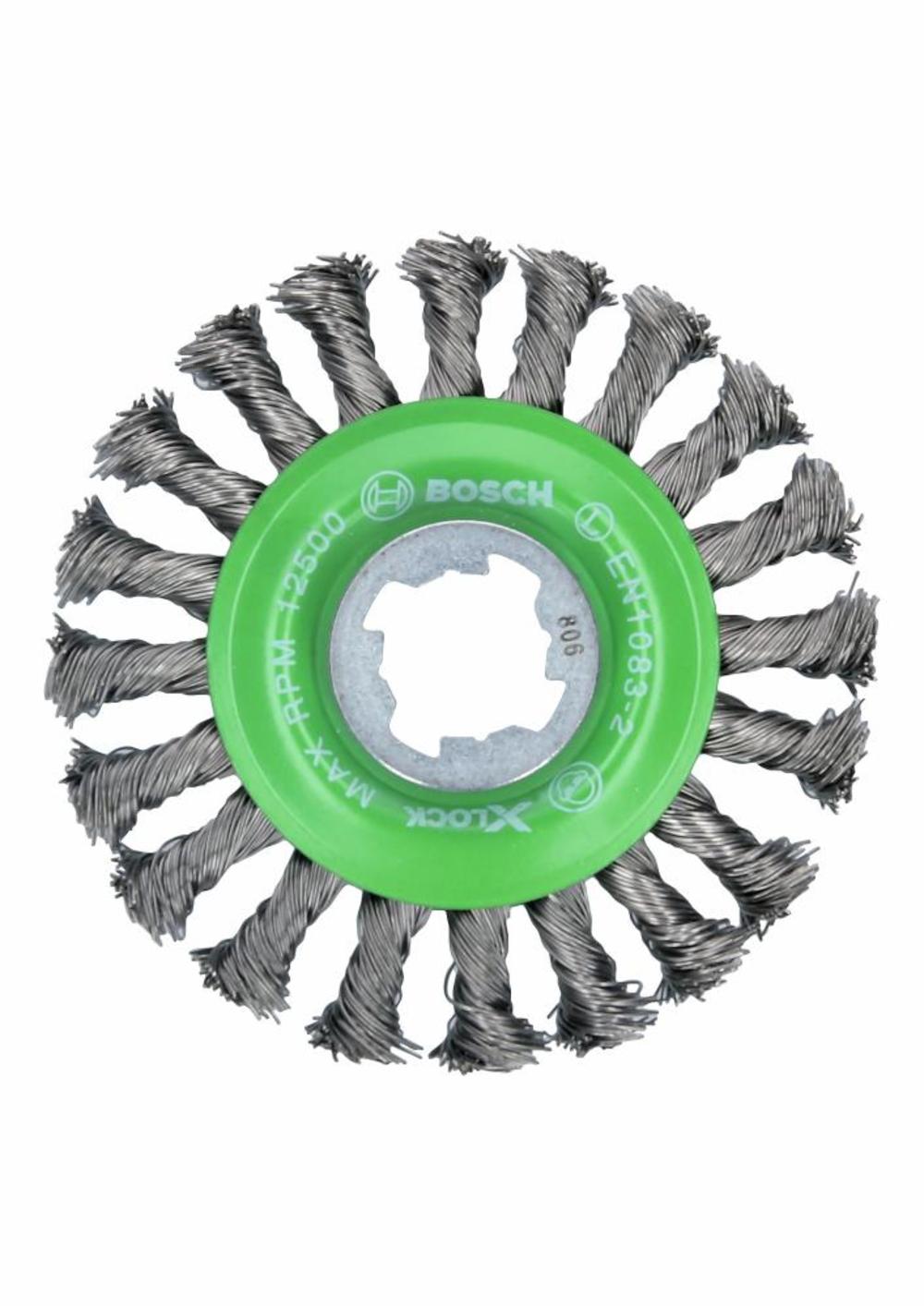 

4-1/2 In. Wheel Dia. X-LOCK Arbor Stainless Steel Full Cable Knotted Wire Wheel