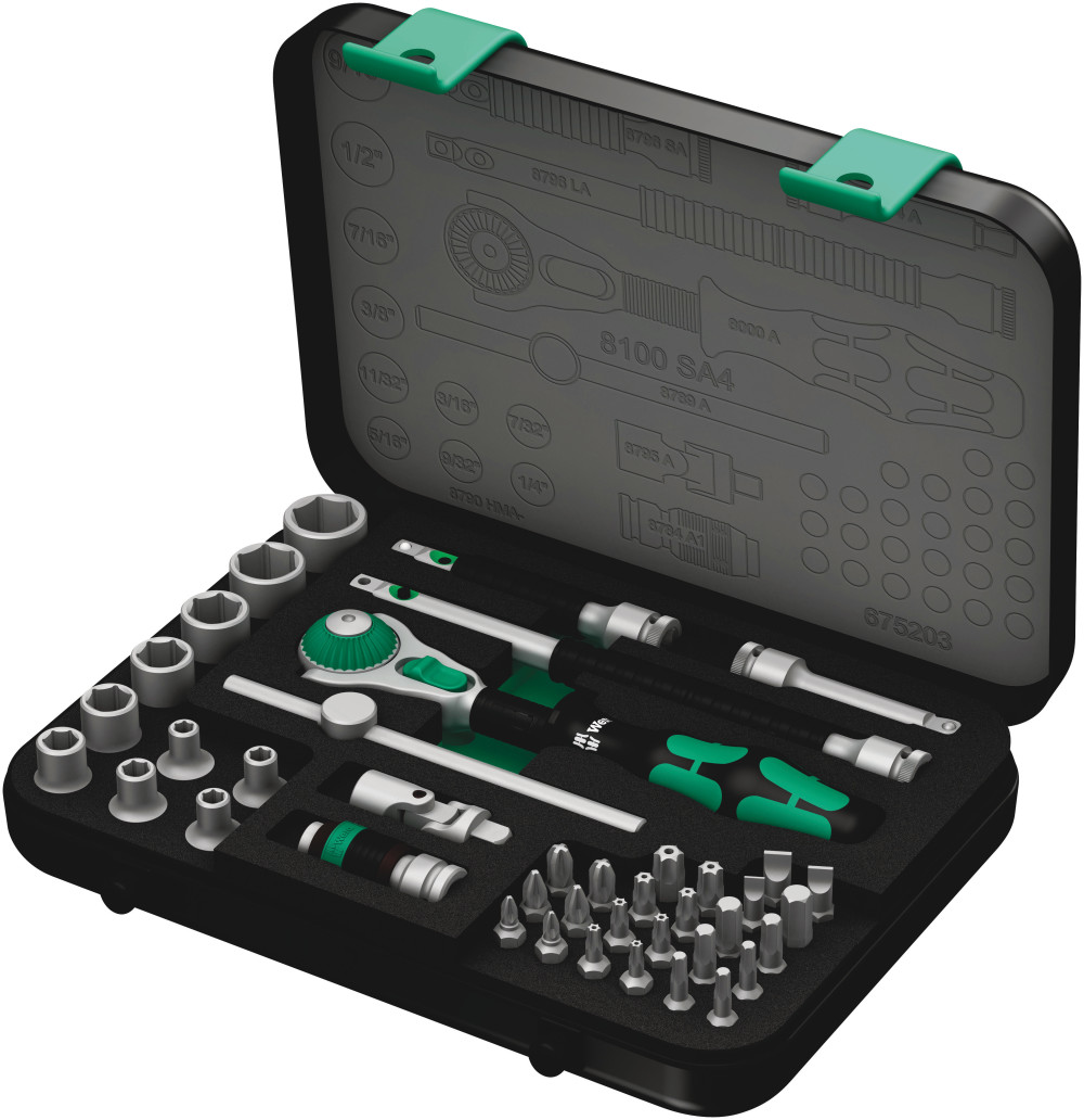 

Wera Tools 42pc 1/4" Drive 8100 SA 4 Zyklop Speed Ratchet Set